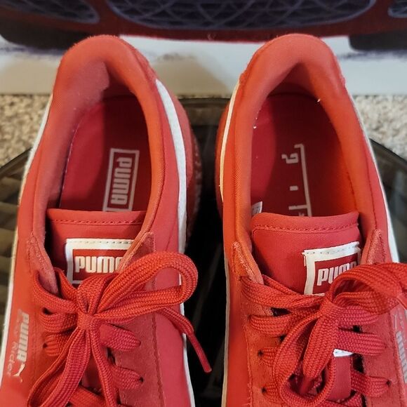 Puma Jamming Easy Rider Bubble Sole Red Suede Shoes Size 7 Youth Womens 8.5 - Picture 9 of 10